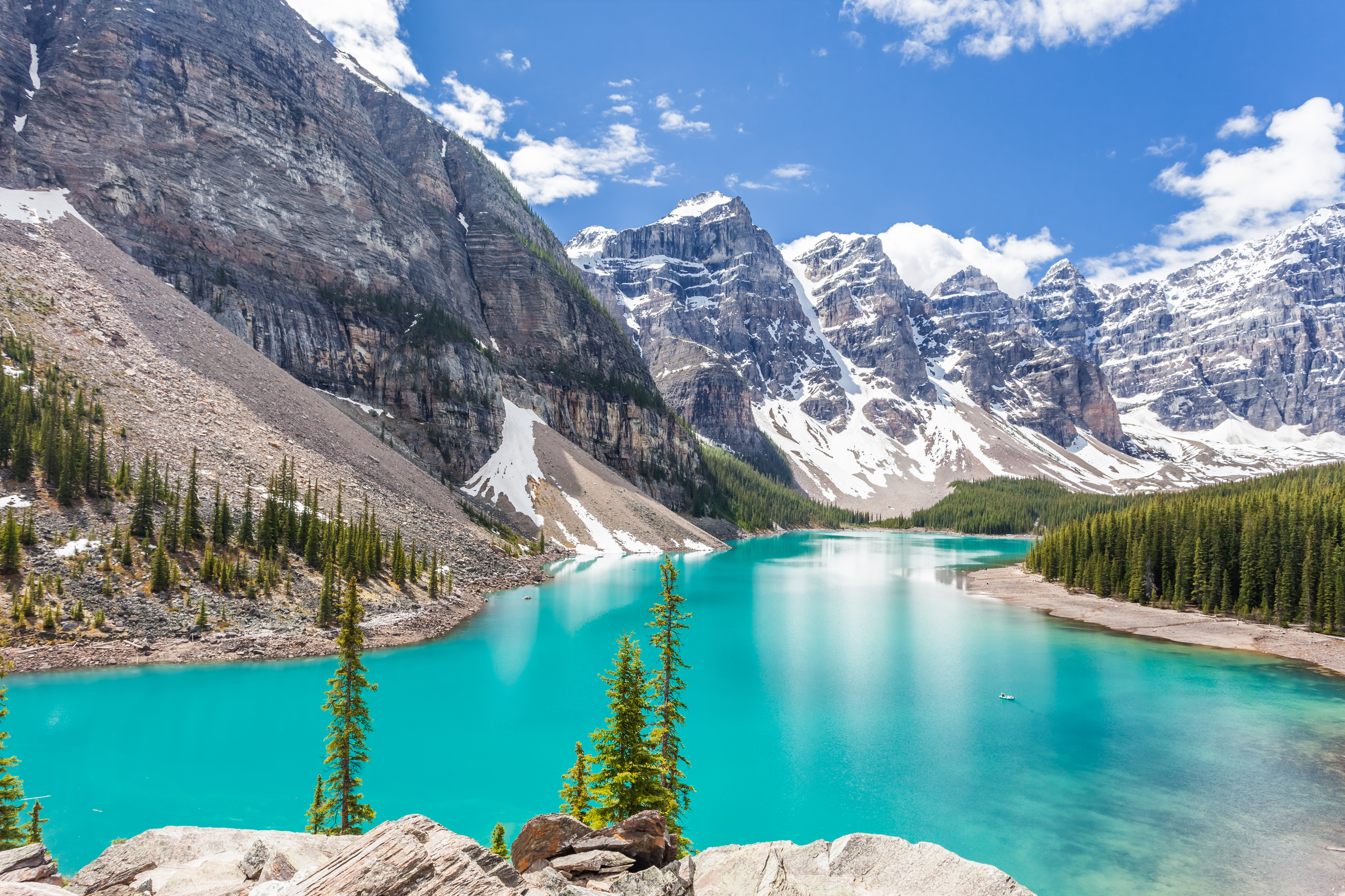 Moraine lake in Banff National Park, Canadian Rockies, Canada.