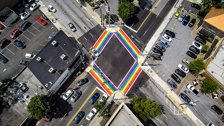 Rainbox Crosswalk - Photo Credit: Chris Watkins