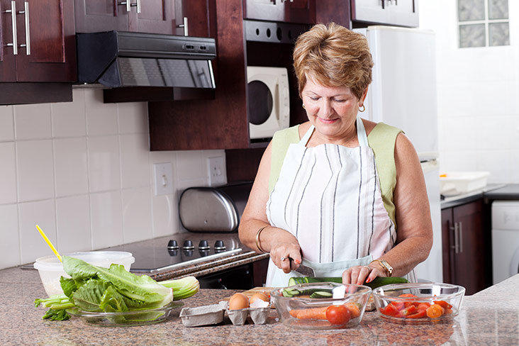 Lady cooking